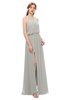 ColsBM Jackie Platinum Bridesmaid Dresses Casual Floor Length Halter Split-Front Sleeveless Backless