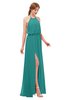 ColsBM Jackie Porcelain Bridesmaid Dresses Casual Floor Length Halter Split-Front Sleeveless Backless