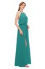 ColsBM Jackie Porcelain Bridesmaid Dresses Casual Floor Length Halter Split-Front Sleeveless Backless