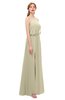 ColsBM Jackie Putty Bridesmaid Dresses Casual Floor Length Halter Split-Front Sleeveless Backless