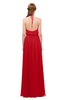 ColsBM Jackie Red Bridesmaid Dresses Casual Floor Length Halter Split-Front Sleeveless Backless
