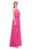 ColsBM Jackie Rose Pink Bridesmaid Dresses Casual Floor Length Halter Split-Front Sleeveless Backless