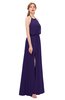 ColsBM Jackie Royal Purple Bridesmaid Dresses Casual Floor Length Halter Split-Front Sleeveless Backless