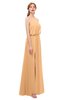 ColsBM Jackie Salmon Buff Bridesmaid Dresses Casual Floor Length Halter Split-Front Sleeveless Backless