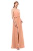 ColsBM Jackie Salmon Bridesmaid Dresses Casual Floor Length Halter Split-Front Sleeveless Backless