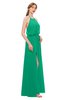 ColsBM Jackie Sea Green Bridesmaid Dresses Casual Floor Length Halter Split-Front Sleeveless Backless