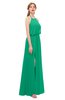 ColsBM Jackie Sea Green Bridesmaid Dresses Casual Floor Length Halter Split-Front Sleeveless Backless