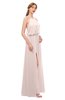 ColsBM Jackie Silver Peony Bridesmaid Dresses Casual Floor Length Halter Split-Front Sleeveless Backless