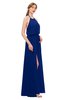 ColsBM Jackie Sodalite Blue Bridesmaid Dresses Casual Floor Length Halter Split-Front Sleeveless Backless