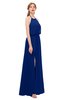 ColsBM Jackie Sodalite Blue Bridesmaid Dresses Casual Floor Length Halter Split-Front Sleeveless Backless