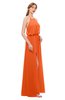 ColsBM Jackie Tangerine Bridesmaid Dresses Casual Floor Length Halter Split-Front Sleeveless Backless