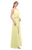 ColsBM Jackie Wax Yellow Bridesmaid Dresses Casual Floor Length Halter Split-Front Sleeveless Backless