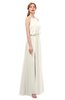 ColsBM Jackie Whisper White Bridesmaid Dresses Casual Floor Length Halter Split-Front Sleeveless Backless
