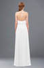 ColsBM Jackie White Bridesmaid Dresses Casual Floor Length Halter Split-Front Sleeveless Backless