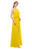 ColsBM Jackie Yellow Bridesmaid Dresses Casual Floor Length Halter Split-Front Sleeveless Backless