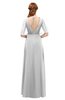 ColsBM Ricki Nimbus Cloud Bridesmaid Dresses Floor Length Zipper Elbow Length Sleeve Glamorous Pleated Jewel