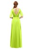 ColsBM Ricki Sharp Green Bridesmaid Dresses Floor Length Zipper Elbow Length Sleeve Glamorous Pleated Jewel