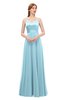 ColsBM Ocean Aqua Bridesmaid Dresses Elegant A-line Backless Floor Length Sleeveless Sash