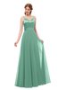 ColsBM Ocean Beryl Green Bridesmaid Dresses Elegant A-line Backless Floor Length Sleeveless Sash