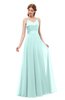 ColsBM Ocean Blue Glass Bridesmaid Dresses Elegant A-line Backless Floor Length Sleeveless Sash