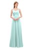 ColsBM Ocean Blue Glass Bridesmaid Dresses Elegant A-line Backless Floor Length Sleeveless Sash
