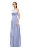 ColsBM Ocean Blue Heron Bridesmaid Dresses Elegant A-line Backless Floor Length Sleeveless Sash