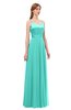 ColsBM Ocean Blue Turquoise Bridesmaid Dresses Elegant A-line Backless Floor Length Sleeveless Sash