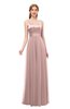 ColsBM Ocean Blush Pink Bridesmaid Dresses Elegant A-line Backless Floor Length Sleeveless Sash