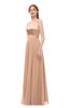 ColsBM Ocean Burnt Orange Bridesmaid Dresses Elegant A-line Backless Floor Length Sleeveless Sash
