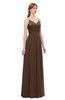 ColsBM Ocean Chocolate Brown Bridesmaid Dresses Elegant A-line Backless Floor Length Sleeveless Sash