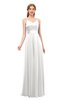 ColsBM Ocean Cloud White Bridesmaid Dresses Elegant A-line Backless Floor Length Sleeveless Sash