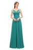 ColsBM Ocean Emerald Green Bridesmaid Dresses Elegant A-line Backless Floor Length Sleeveless Sash