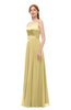 ColsBM Ocean Gold Bridesmaid Dresses Elegant A-line Backless Floor Length Sleeveless Sash