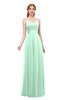 ColsBM Ocean Honeydew Bridesmaid Dresses Elegant A-line Backless Floor Length Sleeveless Sash