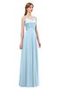 ColsBM Ocean Ice Blue Bridesmaid Dresses Elegant A-line Backless Floor Length Sleeveless Sash