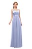 ColsBM Ocean Lavender Bridesmaid Dresses Elegant A-line Backless Floor Length Sleeveless Sash
