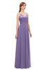 ColsBM Ocean Lilac Bridesmaid Dresses Elegant A-line Backless Floor Length Sleeveless Sash