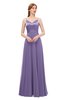 ColsBM Ocean Lilac Bridesmaid Dresses Elegant A-line Backless Floor Length Sleeveless Sash
