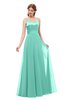 ColsBM Ocean Mint Green Bridesmaid Dresses Elegant A-line Backless Floor Length Sleeveless Sash