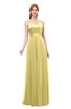 ColsBM Ocean Misted Yellow Bridesmaid Dresses Elegant A-line Backless Floor Length Sleeveless Sash