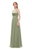 ColsBM Ocean Moss Green Bridesmaid Dresses Elegant A-line Backless Floor Length Sleeveless Sash