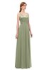 ColsBM Ocean Moss Green Bridesmaid Dresses Elegant A-line Backless Floor Length Sleeveless Sash