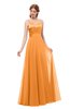 ColsBM Ocean Orange Bridesmaid Dresses Elegant A-line Backless Floor Length Sleeveless Sash