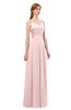 ColsBM Ocean Pastel Pink Bridesmaid Dresses Elegant A-line Backless Floor Length Sleeveless Sash