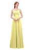 ColsBM Ocean Pastel Yellow Bridesmaid Dresses Elegant A-line Backless Floor Length Sleeveless Sash
