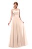 ColsBM Ocean Peach Puree Bridesmaid Dresses Elegant A-line Backless Floor Length Sleeveless Sash