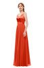 ColsBM Ocean Persimmon Bridesmaid Dresses Elegant A-line Backless Floor Length Sleeveless Sash