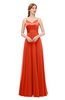 ColsBM Ocean Persimmon Bridesmaid Dresses Elegant A-line Backless Floor Length Sleeveless Sash