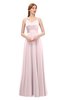 ColsBM Ocean Petal Pink Bridesmaid Dresses Elegant A-line Backless Floor Length Sleeveless Sash