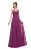 ColsBM Ocean Raspberry Bridesmaid Dresses Elegant A-line Backless Floor Length Sleeveless Sash